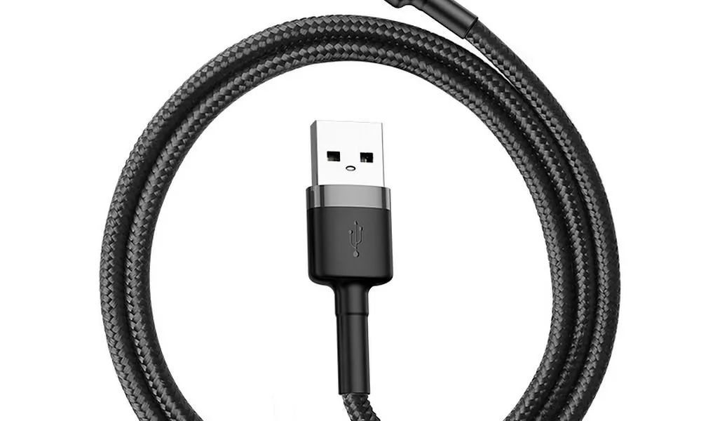 BASEUS kabel USB Cafule do Typ C 3A CATKLF-AG1 0,5 metra szaro-czarny