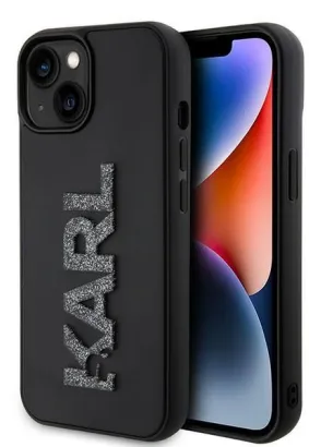 Oryginalne Etui KARL LAGERFELD Hardcase KLHCP15M3DMBKCK do iPhone 15 PLUS (3D Logo Glitter / czarny)