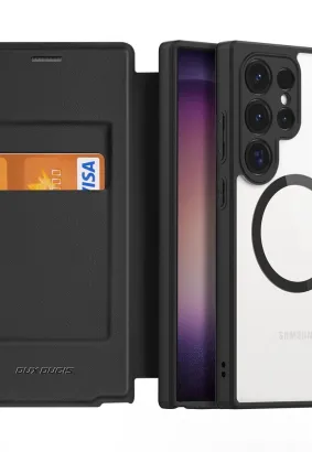 DUX DUCIS Skin X Pro - futerał z klapką kompatybilny z MagSafe do Samsung S24 czarny