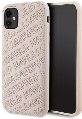 Oryginalne Etui KARL LAGERFELD Hardcase KLHCN61PQKPMP do iPhone 11 (Quilted K Pattern / różowy)