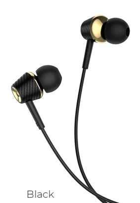 HOCO zestaw słuchawkowy / słuchawki dokanałowe Graceful M70 czarne