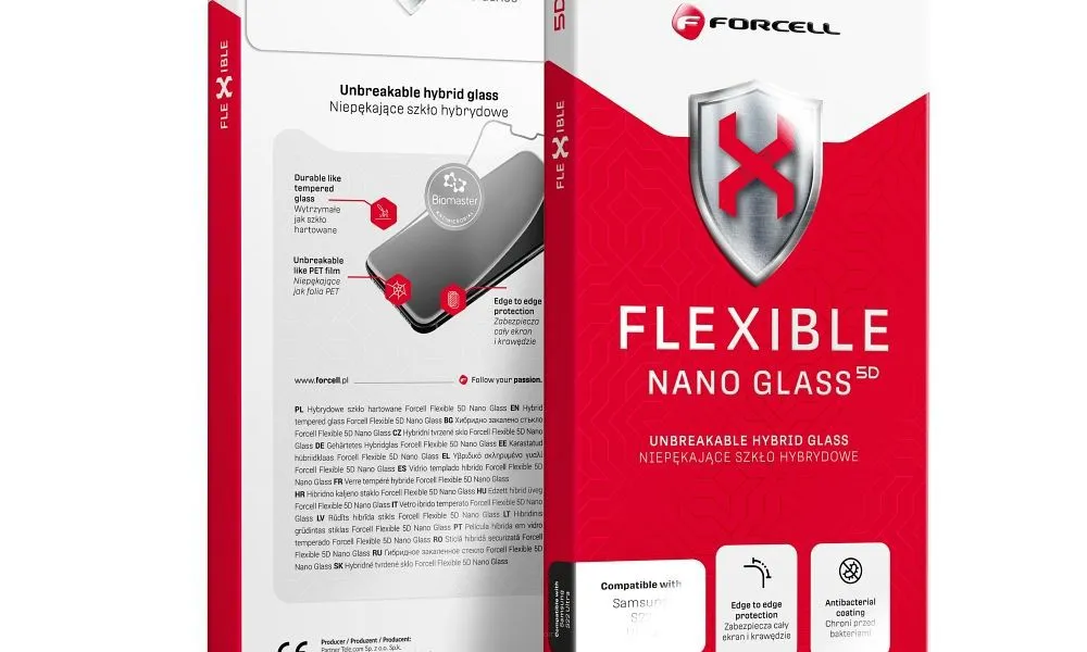 Forcell Flexible 5D - szkło hybrydowe do iPhone 15 Plus czarny
