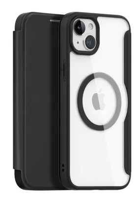 DUX DUCIS Skin X Pro - futerał z klapką kompatybilny z MagSafe do Apple iPhone 15 Plus czarny