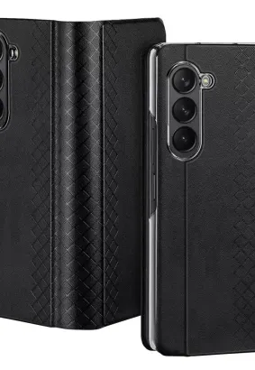 DUX DUCIS Bril - skórzane etui do Samsung Galaxy Z Fold5 5G czarne