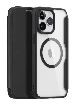 DUX DUCIS Skin X Pro - futerał z klapką kompatybilny z MagSafe do Apple iPhone 15 Pro Max czarny