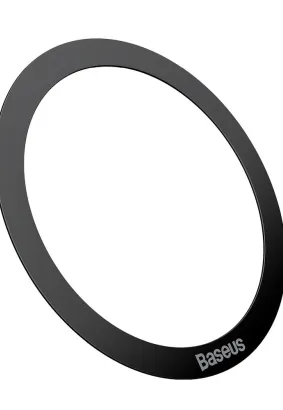 BASEUS blaszki uniwersalne / magnetic metal ring kompatybilny z MagSafe czarne (2 sztuki) PCCH000001