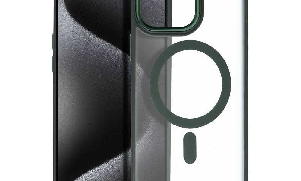 Futerał Matte Mag Cover kompatybilny z MagSafe do IPHONE 15 PRO MAX zielony