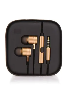 Zestaw słuchawkowy / słuchawki Stereo  box MI metal złoty (Jack 3,5mm)