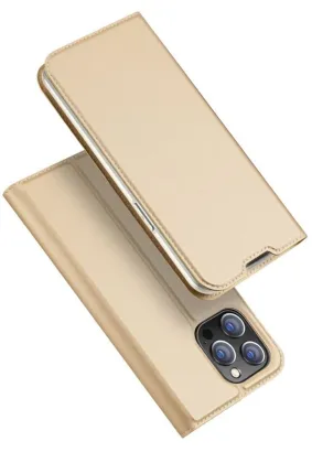 DUX DUCIS Skin Pro - futerał z klapką do Apple iPhone 14 Pro Max złoty