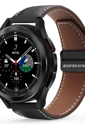 DUX DUCIS YA - pasek z naturalnej skóry do Samsung Galaxy Watch / Huawei Watch / Honor Watch (22mm band) czarny