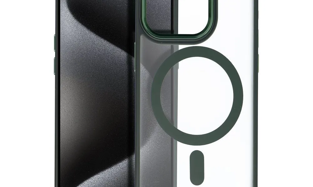 Futerał Matte Mag Cover kompatybilny z MagSafe do IPHONE 15 PRO zielony