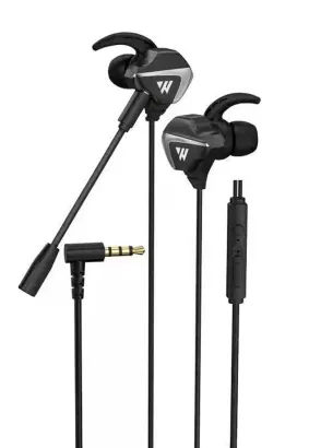 Douszne Słuchawki Gamingowe 3D Stereo Sound z Odłączanym Mikrofonem Wintory M31 Czarne