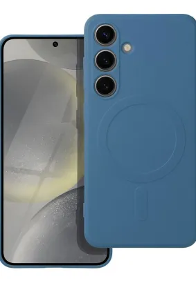 Futerał Silicone Mag Cover kompatybilny z MagSafe do SAMSUNG S24 niebieski