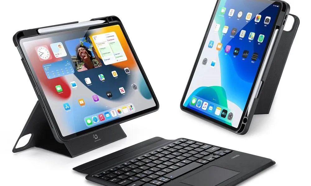 DUX DUCIS DK - etui składane z klawiaturą bezprzewodową do iPad 4/5/iPad Pro 11 (2018/2020/2021/2022) czarne