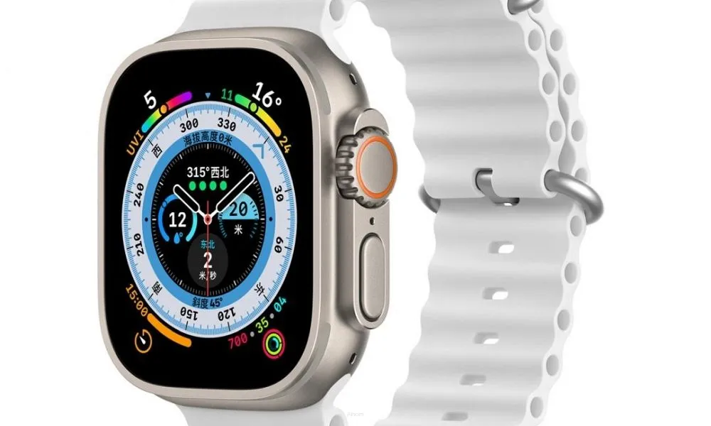 DUX DUCIS Ocean Wave - sportowy pasek silikonowy do Apple Watch 38/40/41mm biały