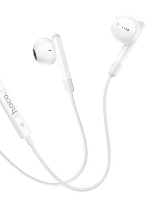 HOCO zestaw słuchawkowy / słuchawki dokanałowe Typ C M93 białe