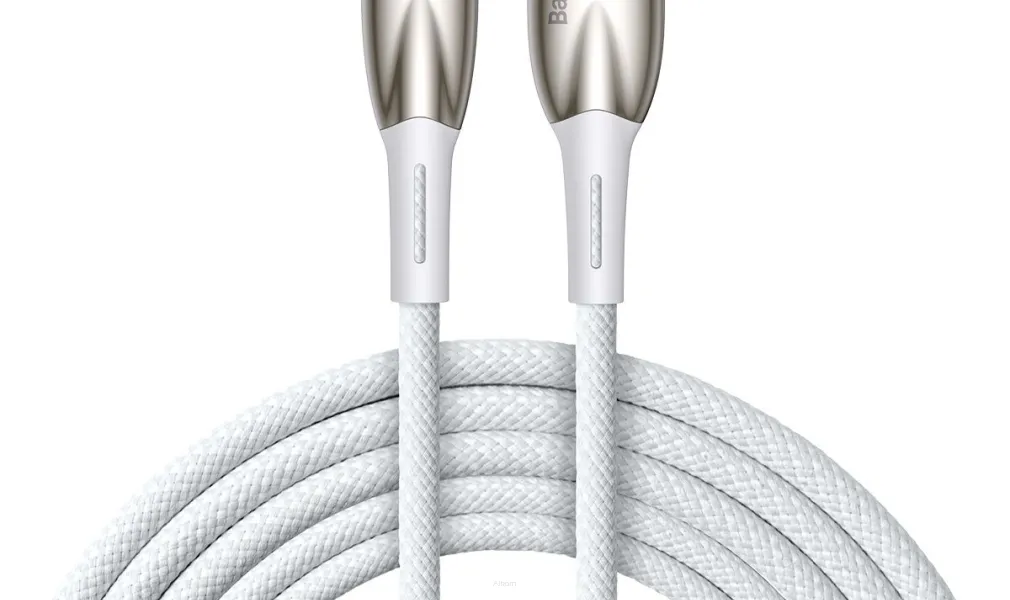 BASEUS kabel USB A do Apple Lightning 8-pin 2,4A Glimmer Series CADH000302 2m biały EOL