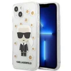 Oryginalne Etui KARL LAGERFELD Hardcase KLHCP13MHFLT do iPhone 13 (Flower Ikonik / transparent)