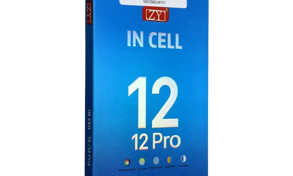 Wyświetlacz do iPhone 12 / 12 Pro z ekranem dotykowym czarnym (ZY-LTPS)