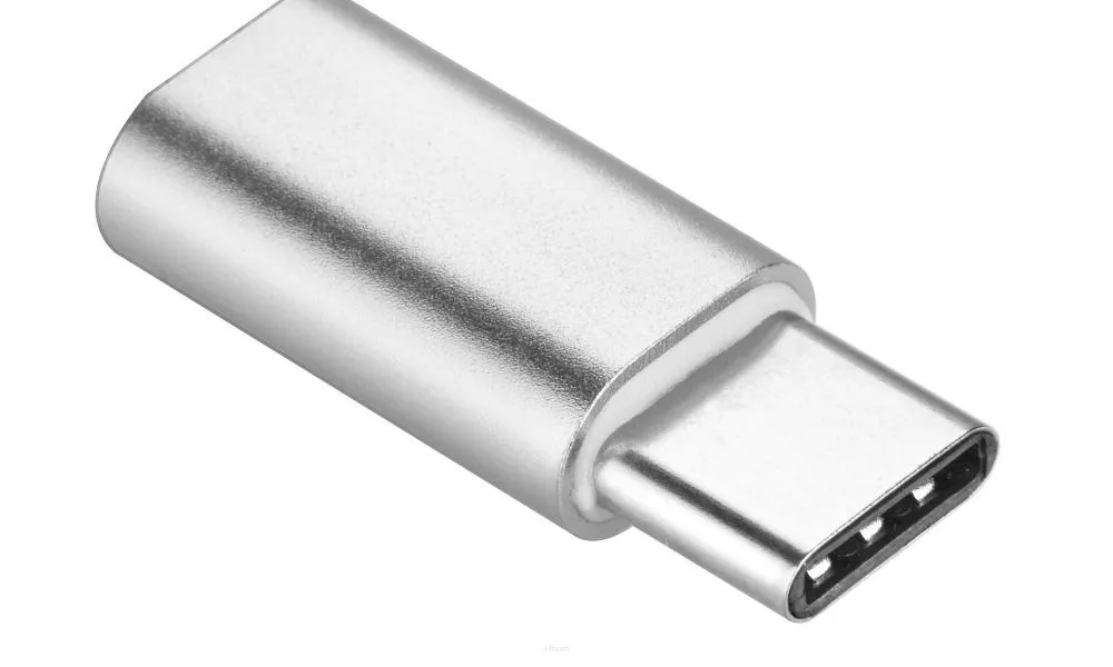Adapter ładowarki Micro USB do Typ C [PA30] srebrny