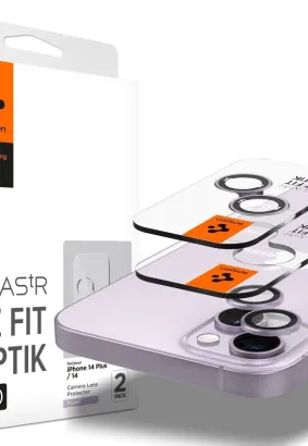 Osłona Aparatu SPIGEN OPTIK.TR ”EZ FIT” camera protector 2-pack do IPHONE 14 / 14 PLUS purple