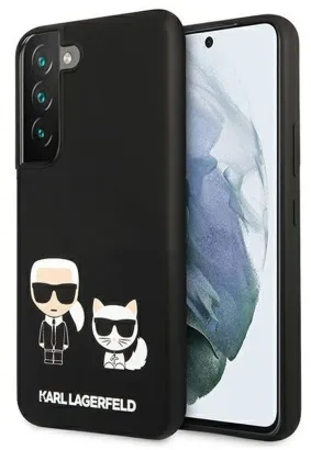 Oryginalne Etui KARL LAGERFELD Hardcase KLHCS22MSSKCK do Samsung S22 Plus (Silicone Karl and Choupette / czarny)