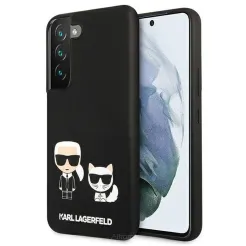 Oryginalne Etui KARL LAGERFELD Hardcase KLHCS22MSSKCK do Samsung S22 Plus (Silicone Karl and Choupette / czarny)