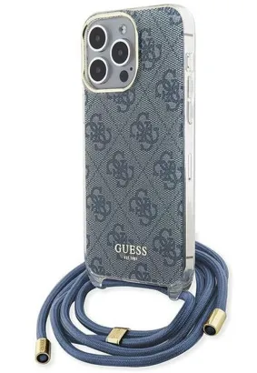 Oryginalne Etui GUESS Hardcase GUHCP15XHC4SEB do iPhone 15 Pro Max (Crossbody Cord 4G Print / niebieski)
