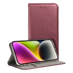 Kabura SMART MAGNETO do XIAOMI Redmi 9A burgundowy