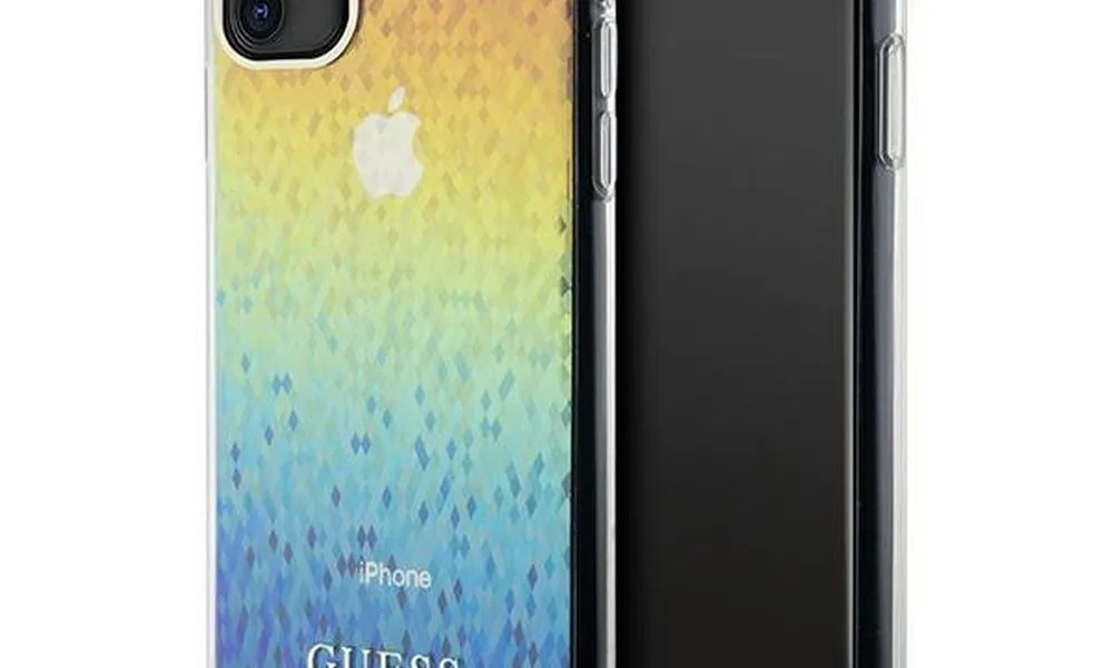 Oryginalne Etui GUESS Hardcase GUHCN61HDECMI do iPhone 11 (IML Faceted Mirror / disco iridescent)