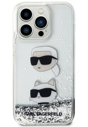 Oryginalne Etui KARL LAGERFELD Hardcase KLHCN61LDHKCNS do iPhone 11 (Liquid Glitter KC / biały)