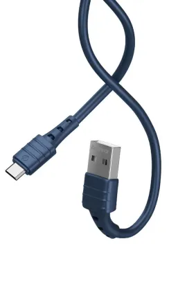 REMAX kabel USB do Micro Skin-Friendly 2,4A RC-179m niebieski