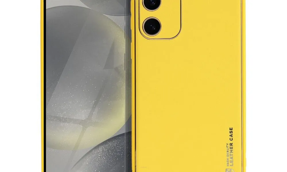 Futerał LEATHER Case skórzany do SAMSUNG Galaxy S24 PLUS żółty