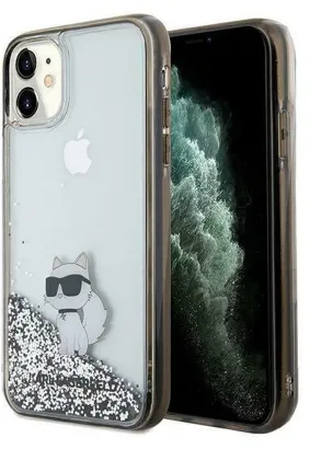 Oryginalne Etui KARL LAGERFELD Hardcase KLHCN61LKCNSK do iPhone 11 (Liquid Glitter C / transparent)