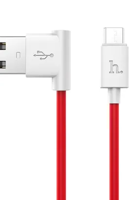 HOCO kabel USB do Micro kąt 90 stopni UPM10 1 metr czerwony.