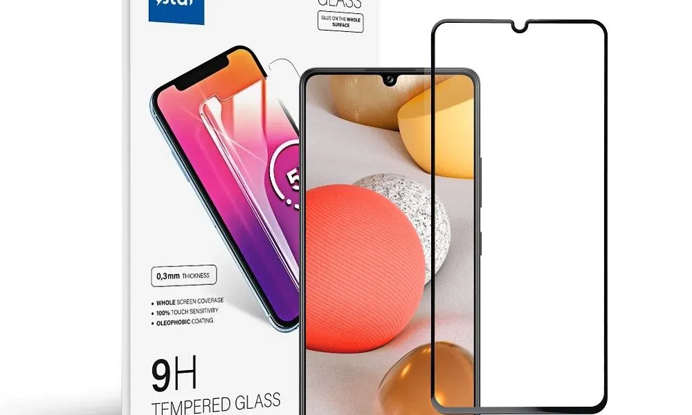Szkło hartowane Blue Star 5D - do Samsung A42 5G (full glue/case friendly) - czarny