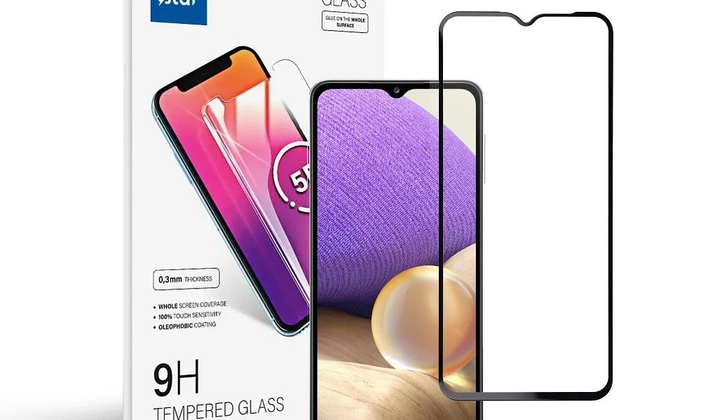 Szkło hartowane Blue Star 5D - do Samsung A32 5G (full glue/case friendly) - czarny