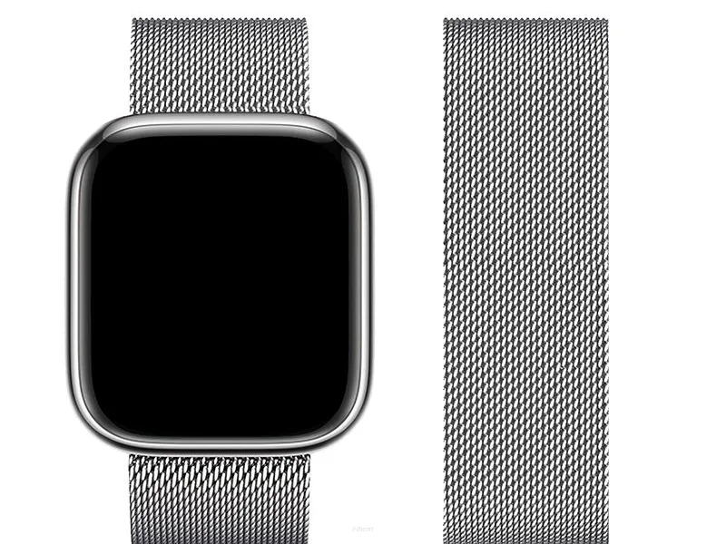 FORCELL F-DESIGN FA03 pasek do APPLE Watch 42 / 44 / 45 / 49 mm srebrny