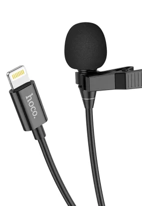 HOCO mikrofon do telefonu z wejściem do iPhone Lightning 8-pin L14 czarny