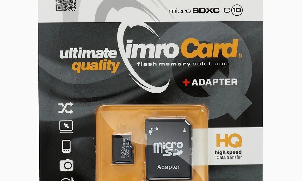 Karta Pamięci IMRO microSD 256GB CLASS 10 UHS 3 100MB/s z adapterem SD
