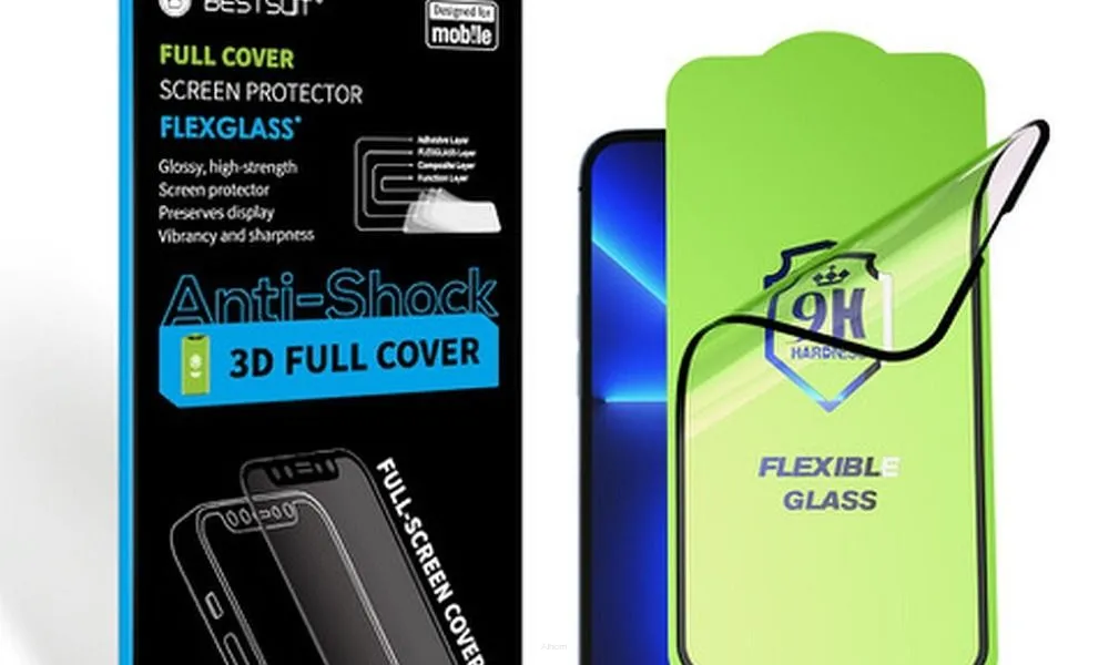 Szkło hybrydowe Bestsuit Flexible 5D Full Glue do Realme GT czarny