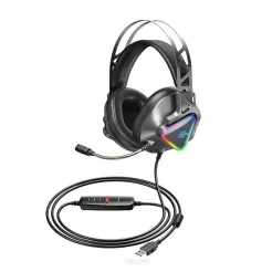 REMAX zestaw słuchawkowy / słuchawki stereo GAMING Wargod RM-810 szary