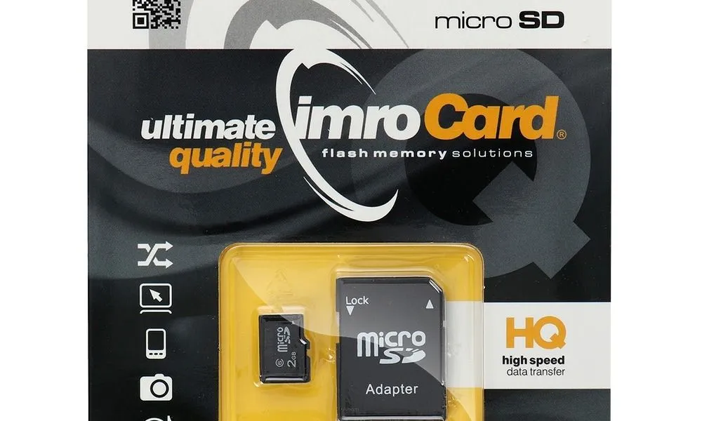 Karta Pamięci IMRO microSD 2GB z adapterem SD