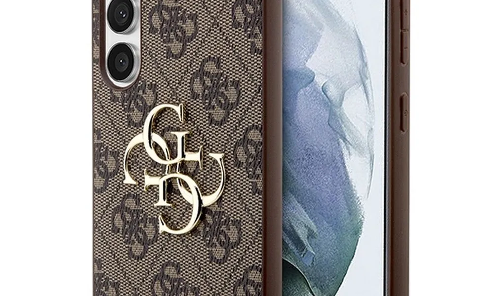 GUESS futerał do SAMSUNG S23 FE GUHCS23FE4GMGBR (Big Metal Logo) brązowy