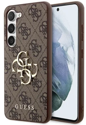 GUESS futerał do SAMSUNG S23 FE GUHCS23FE4GMGBR (Big Metal Logo) brązowy