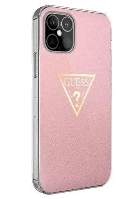 Oryginalne Etui GUESS Hardcase GUHCP12LPCUMPTPI do iPhone 12 PRO MAX (Kolekcja Metallic / różowy)