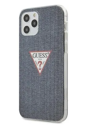 GUESS futerał do IPHONE 12 / 12 Pro GUHCP12MPCUJULDB (Kolekcja Jeans) granatowy