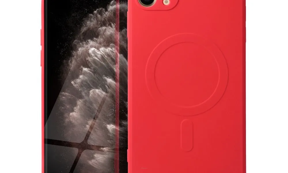 Futerał Silicone Mag Cover kompatybilny z MagSafe do IPHONE 12 PRO MAX czerwony