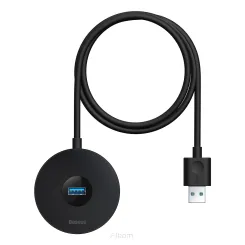 BASEUS HUB adapter przejściówka 4w1 USB do USB3.0 / 3x USB2.0 CAHUB-U01 czarny