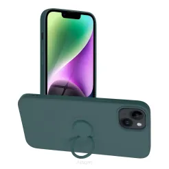 Futerał SILICONE RING do IPHONE 14 Plus zielony